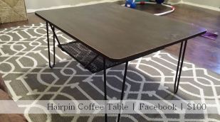 Hairpin Coffee Table | Facebook| $100 | Fairhome Road
